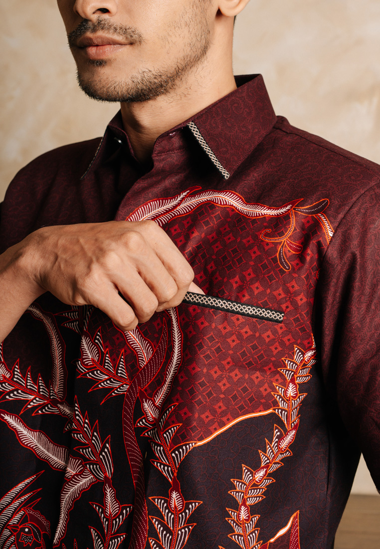 Hadinata Embroidery Batik Kemeja Pendek Genta Gyana-3